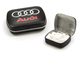 Mint tin box with personalised shaped mints