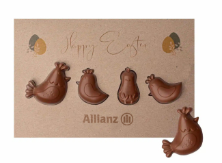 Easter Enveloppe with chocolate chicks